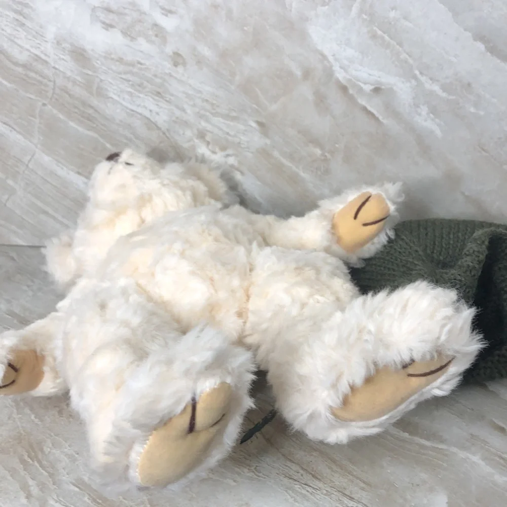Vintage RUSS Bear “Byron” Fully‎ Jointed with Little Knit Green Sweater